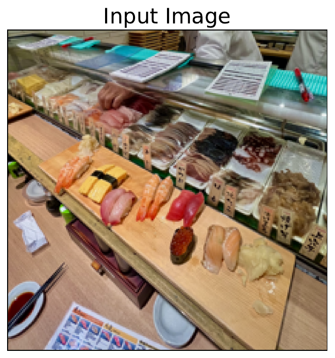 example input image of a sushi restaurant (License: CC-BY-4.0).
