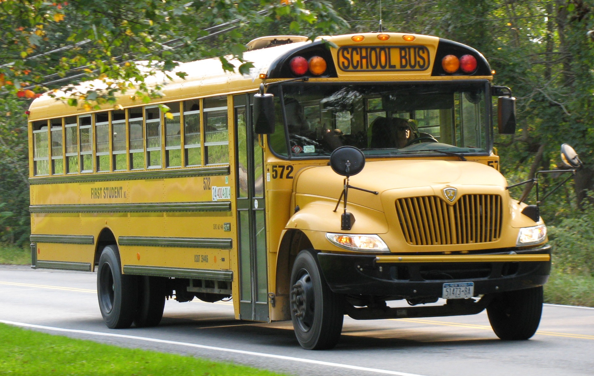 example input image of a school bus.