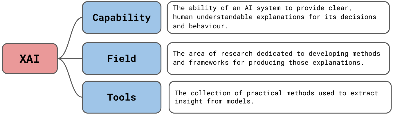 definitions of Explainable AI.